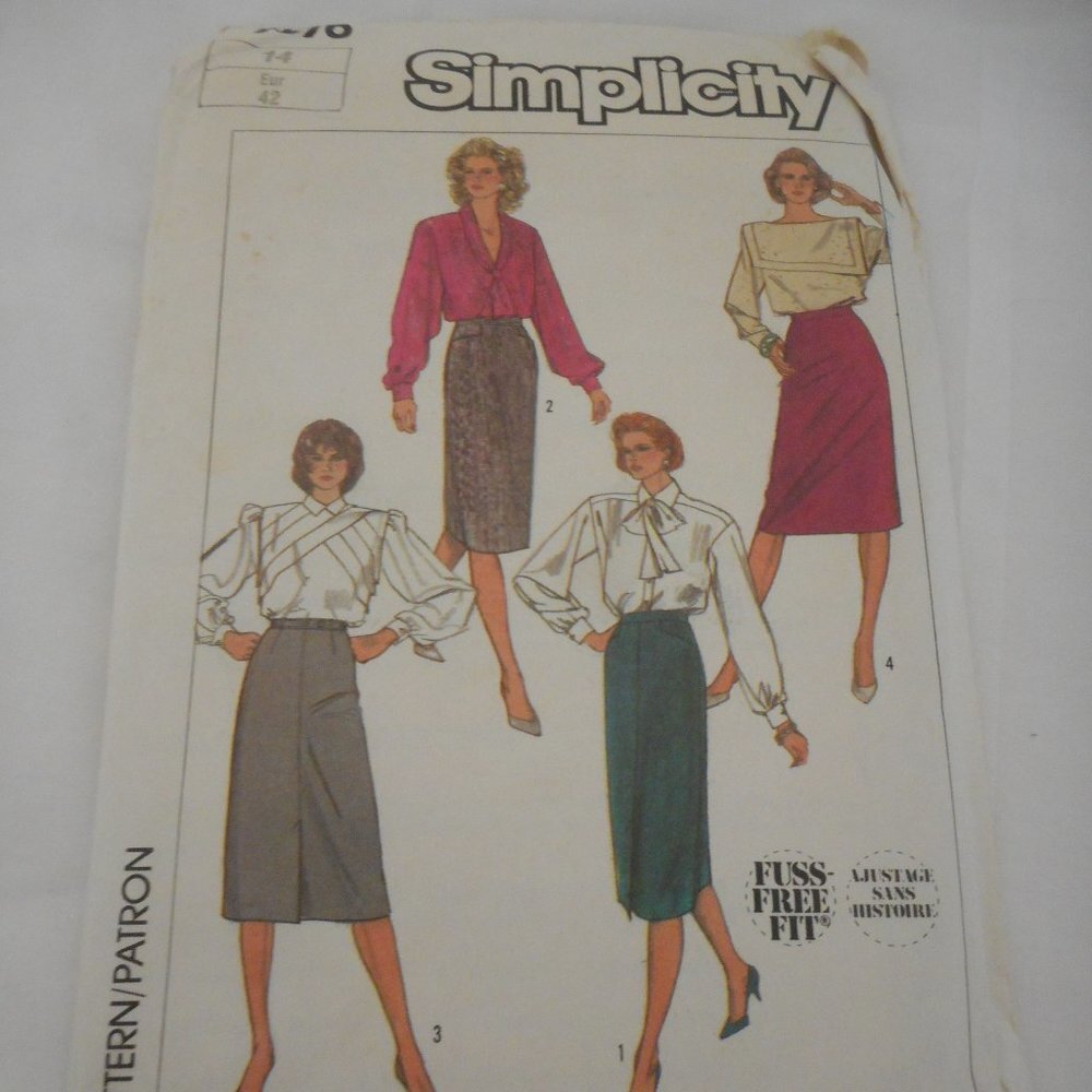 Vintage Simplicity skirt cut sewing pattern 7676